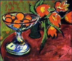Qui a peint "Nature morte avec oranges et tulipes" ?