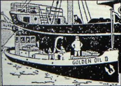 Qui est le propriétaire du pétrolier "Golden Oil II" qui ravitallle le "Sirius" dans "L'Etoile mystérieuse" ?