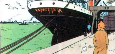 C'est le bateau à bord duquel se rencontrent Haddock et Tintin, dans "Le crabe aux pinces d'or". Mais comment s'appelait-il, déjà ?