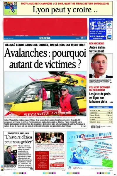 Que lirez-vous si vous venez aux Sports d'Hiver dans la région grenobloise ?