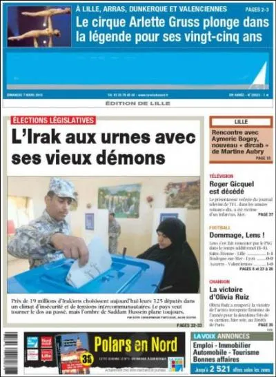 Quel journal quotidien couvre la région de Valenciennes ?