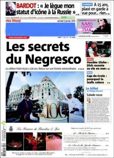 Que lirez-vous au petit déjeuner si vous passez vos vacances à Antibes ?