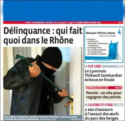 Quel est ce quotidien diffusé dans le Rhône, l'Ain, la Loire, le Jura ?