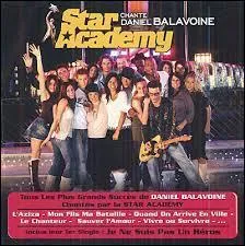 Quelle saison de la "Star Academy" a sorti un album composé de reprises des chansons de Daniel Balavoine ?