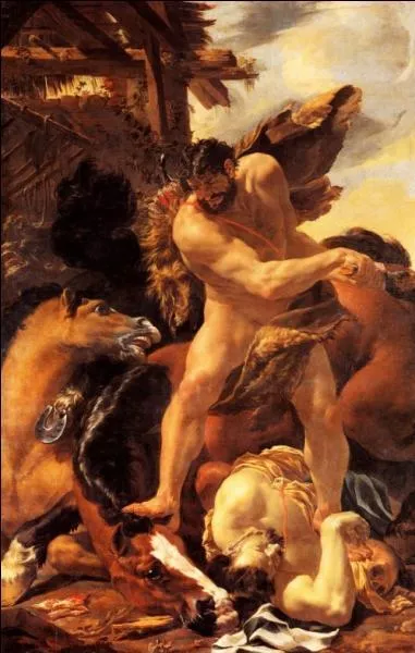 Qui est ce roi de Thrace ensuite sera dévoré par ses propres juments anthropophages sur ordre d'Héraclès ?