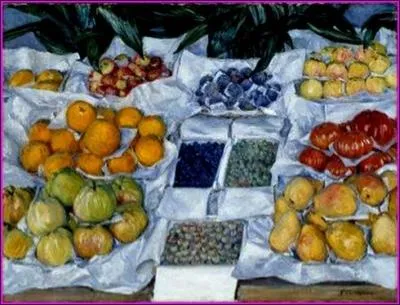 Qui a peint "Fruits à l'étal" ?