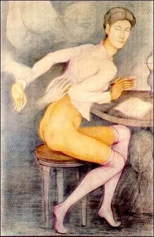 La toile "Roberte agressée par les esprits qu'elle censure" a été réalisée par Pierre Klossowski, qui était le frère d'un peintre célèbre mort en février, qui était son frère ?