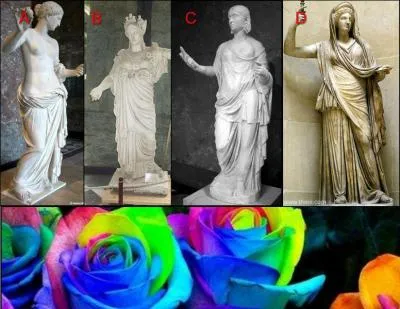 Héra, la déesse du mariage, est représentée en :