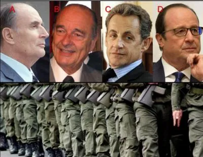 Le président à qui l'on doit la suppression du service militaire, accompagnée de la professionnalisation de l'armée se trouve en :