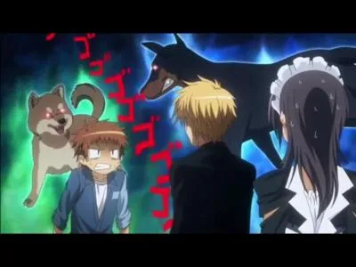 Quels esprits animaux apparaissent derrière Usui et Hinata lorsqu'ils se disputent ?