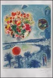 Qui a peint "Coucher de soleil sur la baie de Nice" ?