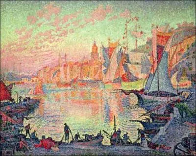 Voici une toile de Paul Signac, qui représente un port d'une petite ville du Var :