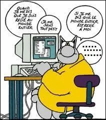 Essayez de compléter le phylactère comme l'auteur (Philippe Geluck).