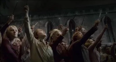 Dans "Harry Potter et le Prince de Sang-Mêlé", les élèves lèvent leur baguette au ciel en hommage au directeur de Poudlard Albus Dumbledore. Aujourd'hui, ils rendent probablement hommage à un autre homme dont nous pleurons tous aujourd'hui la disparition :
