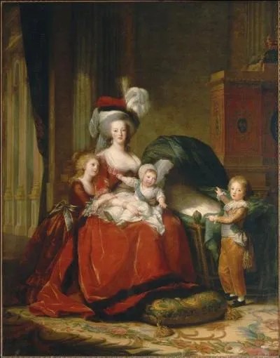 Pour quelle raison le tableau représentant Marie-Antoinette et ses enfants a-t-il été peint ?