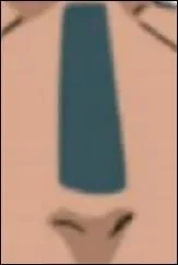 Cette marque se trouve sur le nez d'un personnage. Lequel ?