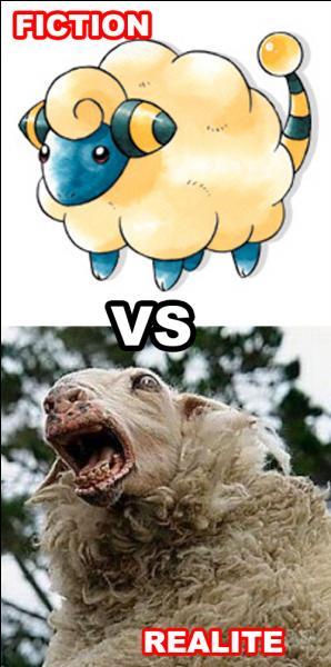 Les moutons sont-ils en général plus mignons en Pokémon ou dans la réalité ?