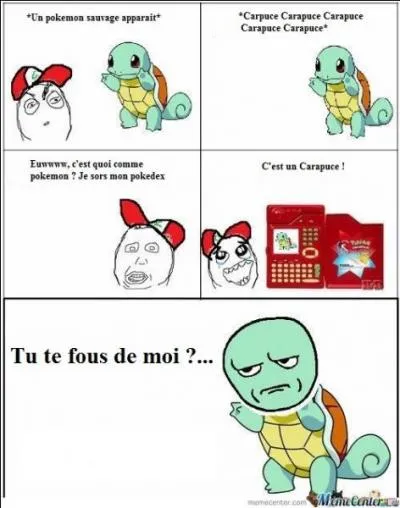 Combien de fois le nom "Carapuce" est-il répété dans cette image ?