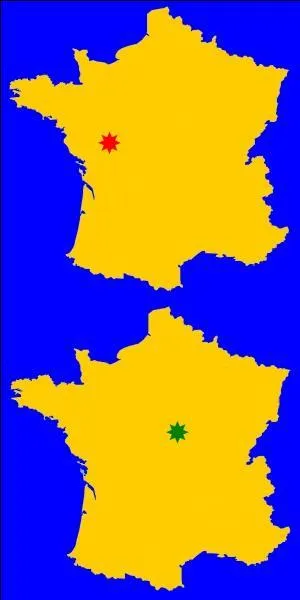 Quelle couleur est la plus proche de la ville de Cholet ?