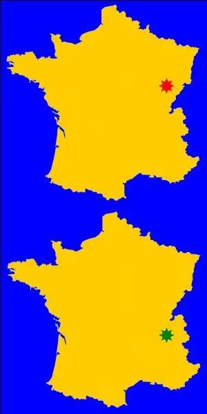 Quelle couleur est la plus proche de la ville de Chambéry ?