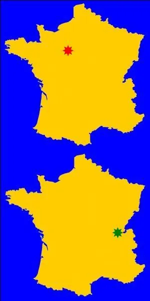 Quelle couleur est la plus proche de la ville de Lons-le-Saunier ?