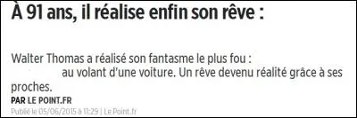 L'ann&eacute;e derni&egrave;re, cet homme de 91 ans a r&eacute;alis&eacute; un r&ecirc;ve fou mais lequel ?