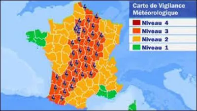 À quoi correspond la couleur jaune dans l'alerte vigilance de la météo ?