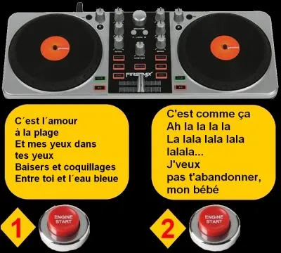 François veut écouter un chanson de "Niagara". Sur quel bouton allez-vous appuyer ?