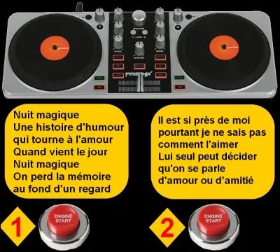 René veut écouter une chanson de Céline Dion. Sur quel bouton allez-vous appuyer ?