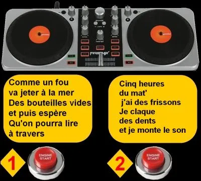 Alain veut écouter une chanson de Daniel Balavoine. Sur quel bouton allez-vous appuyer ?