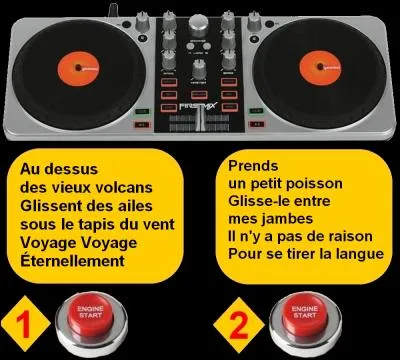 James veut écouter une chanson d'Elli Medeiros. Sur quel bouton allez-vous appuyer ?