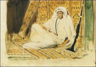 Qui a peint "Jeune arabe couché sur un tapis" ?