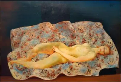 Qui a peint "Tapis fleuri, nu allongé" ?