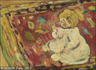 Qui a peint "Enfant sur un tapis" ?