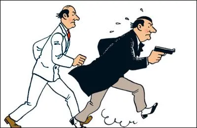 Dans "Le secret de la Licorne" de quelle couleur est le costume du frère de Maxime Loiseau ?