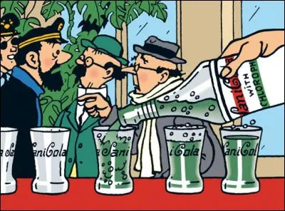 De quelle couleur est l'écharpe de Mr Carréidas dans "Vol 714 pour Sydney" ?