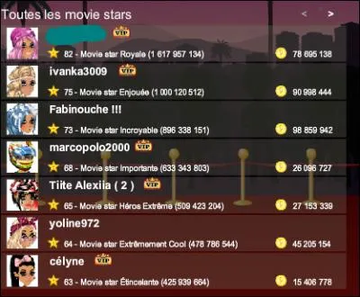 Comment s'appelle la première du jeu ?