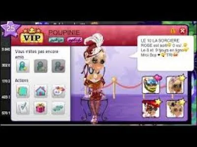 Quel était le second compte de Poupinie, ayant aussi le plus haut niveau ?