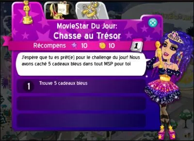 Combien y a-t-il de catégories pour commencer "MovieStarPlanet" ?