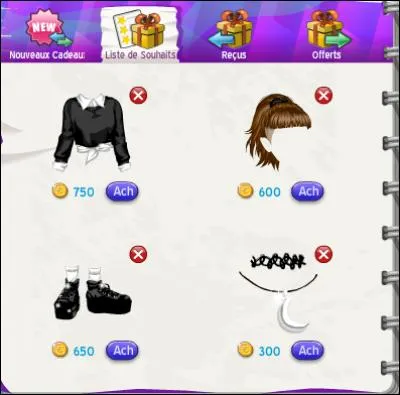 Combien pouvons-nous mettre de souhaits sur notre liste, au maximum ?