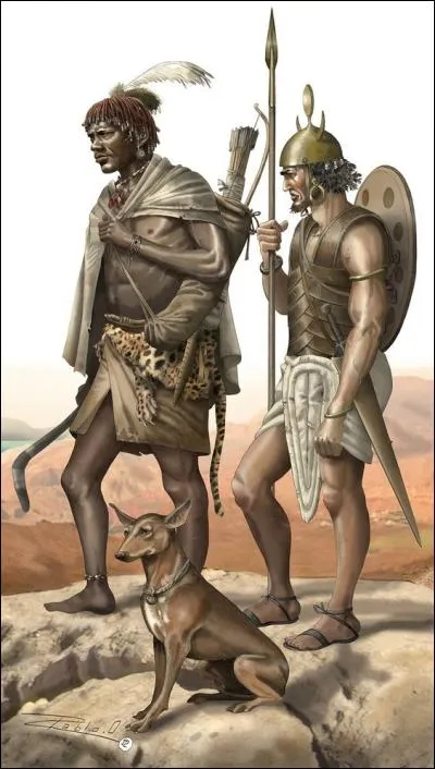 De quelles ethnies sont ces deux éclaireurs de l'armée de pharaon :