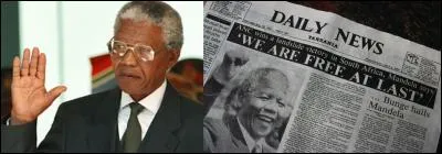 Le jour de son investiture à la tête de son pays, le 10 mai 1994, il dira : 
« Le temps est venu de panser nos blessures. Le moment est venu de réduire les abîmes qui nous séparent. Le temps de la construction approche ».
Qui prononça ce discours ?