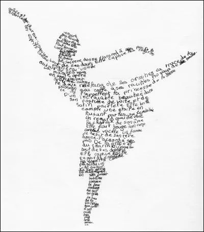 Que fait la danseuse ? Agrandir l'image, la réponse y est écrite !