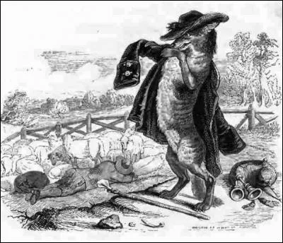 Quelle est l'expression qui convient le mieux dans la situation où le loup veut profiter des biens d'autrui et en prélever ce qu'il croit être son dû ?