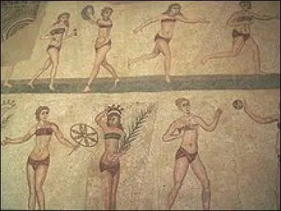 Où a-t-on retrouvé cette mosaïque, qui montre bien que le bikini existe depuis l'Antiquité ?