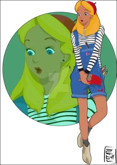 Les frapper n'est pas une solution, Ariel ! Jetez-les dans un jeu de cartes afin qu'elles rencontrent la méchante Reine de cur et sachent ce que c'est de repeindre des roses pour ne pas se faire couper la tête. Moi, je les ai peintes en...