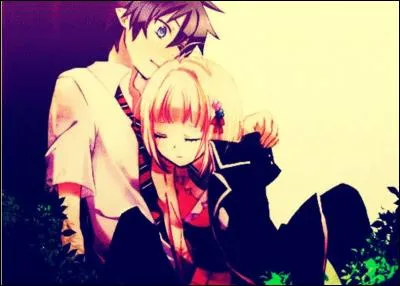 Cet adorable petit couple entouré de verdure vient du manga :