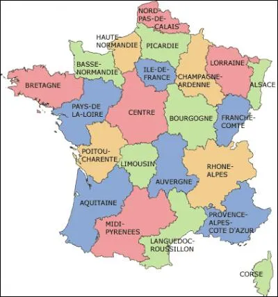 Le nombre de régions en France métropolitaine est de 22.