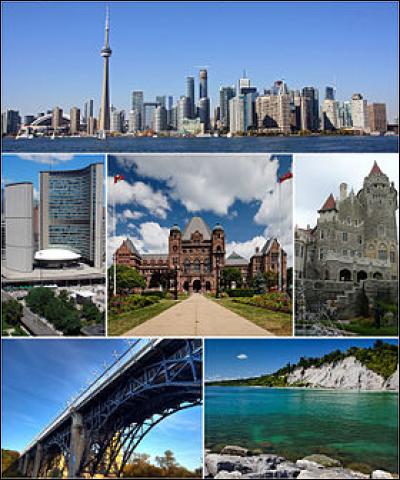 Commençons par la plus grande ville du Canada. C'est la capitale de la province de l'Ontario. Elle est située au sud-est de son pays. C'est aussi la cinquième ville la plus peuplée en Amérique du Nord. Quelle est cette ville ?