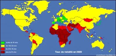 Le taux de natalité est le...